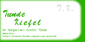 tunde kiefel business card